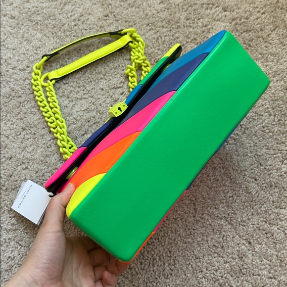 Kurt Geiger London neon leather shoulder bag - Picture 4 of 14